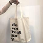 Lettering Tote Bag Off-white - One Size