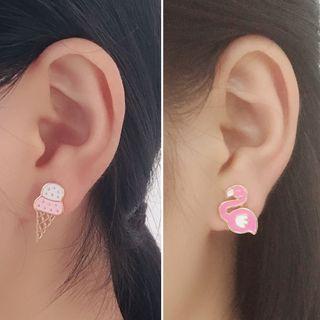 Ice-cream / Flamingo Stud Earring