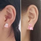Ice-cream / Flamingo Stud Earring
