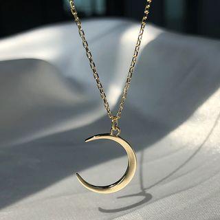 925 Sterling Silver Moon Pendant Choker
