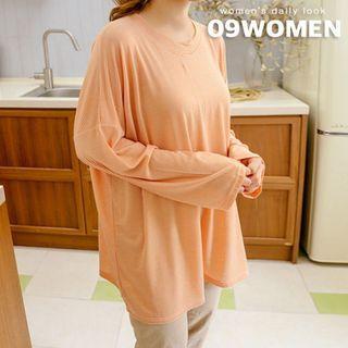 Plus Size Oversized Textured Stripe T-shirt
