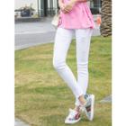 Distressed Frey-hem Slim Fit Pants
