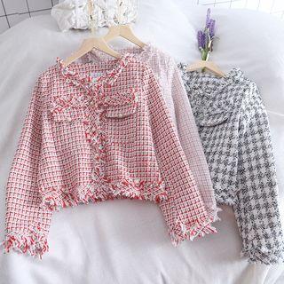 Ruffled Long-sleeve Bolero Jacket