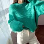 Furry Wool Blend Oversized Sweater