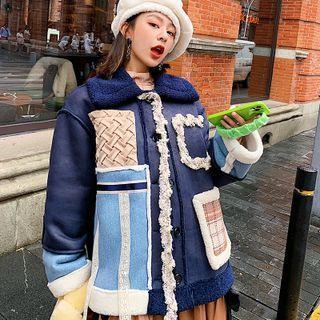 Color Block Lace Panel Jacket