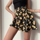 Lemon Print Mini Skirt / Spaghetti Strap Dress