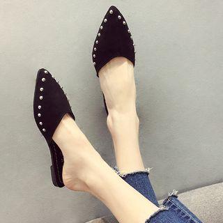 Faux Suede Pointed Mules