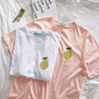 Pear Print Short-sleeve T-shirt
