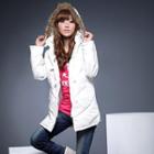 Faux-fur Trim Padded Jacket With Hood