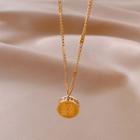 Wedding Chinese Characters Pendant Stainless Steel Necklace 1pc - Gold - One Size