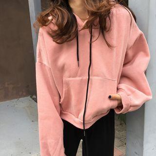 Cropped Pullover With Hood