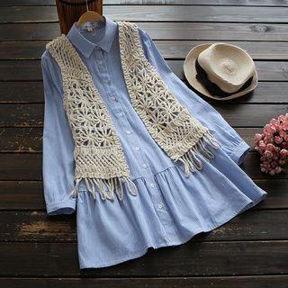 Fringed Crochet Vest