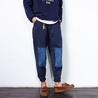 Patchwork Slim-fit Pants