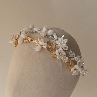 Flower Ceramic Alloy Headband