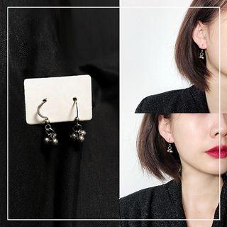 Metal Balls Drop Earring 1 Pair - As Shown In Figure - One Size