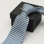 Striped Neck Tie (8cm) Light Blue - One Size