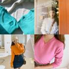 Colored Knit Top In 2 Designs