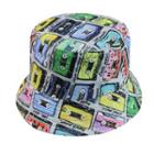 Print Bucket Hat Tape - Yellow & Green & Blue - One Size