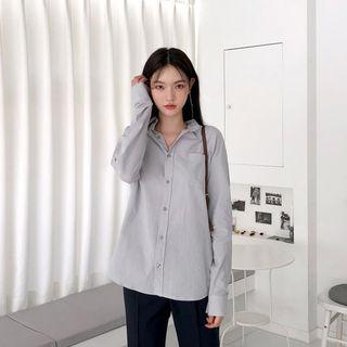 Pocket-front Shirt In 10 Color