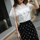 Cutout Short-sleeve Blouse
