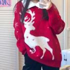 Deer Sweater / Velvet Sweatpants