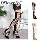 High Heel Lace-up Over-the-knee Boots