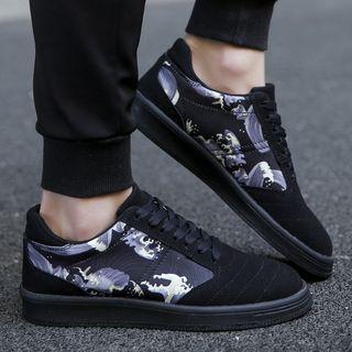 Faux-suede Printed Sneakers