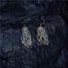 Faux Crystal Fringed Alloy Earring 1 Pair - Transparent & Gold - One Size
