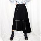 Contrast Trim Maxi Skirt Black - One Size