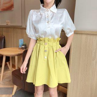Short-sleeve Shirt / A-line Skirt / Set