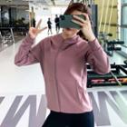 Long-sleeve Pocket Hooded Yoga Top