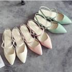 Slingback Pointed Low Heel Sandals