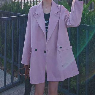 Plain Flap-pocket Blazer