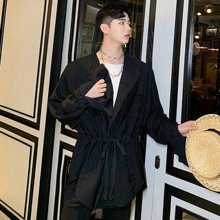 Draped Open Front Jacket