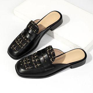Tweed Flat Mules