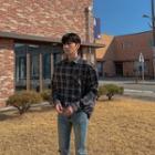 Loose-fit Plaid Shirt Black - One Size