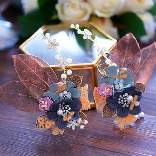 Wedding Faux Pearl Floral Hair Clip
