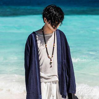 Open Front Slit-side Light Jacket