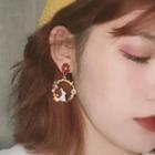 Alloy Rabbit Hoop Dangle Earring 1 Pair - Earrings - B25a - Gold - One Size