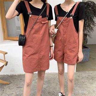Wide-leg Dungaree Shorts / Dress