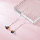 925 Sterling Silver Threader Earring Es546 - 1 Pc - As Shown In Figure - One Size