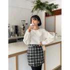 Eyelet-lace Collar Cotton Blouse