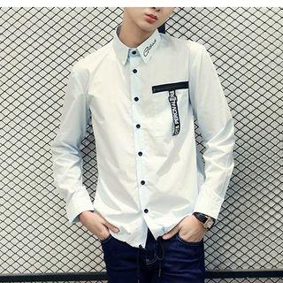 Couple Matching Embroidered Long-sleeve Shirt