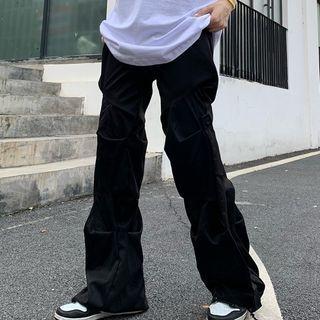 Cargo Ruched Straight Leg Pants