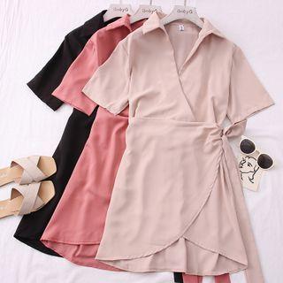 Tie-waist Wrapped Mini Dress