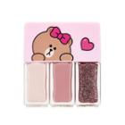 Missha - Self Nail Salon Nail Kit #02 Choco (line Friends Edition) 4ml X 3pcs