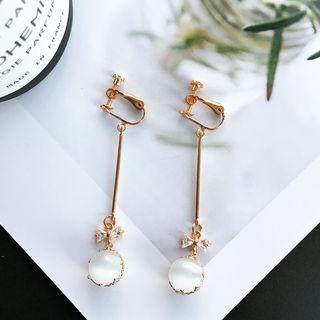 Bow Drop Clip-on Earring