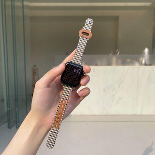 Houndstooth Canvas Apple Watch Strap