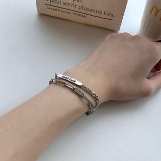 Stainless Steel Layered Bracelet As Figure - One Size