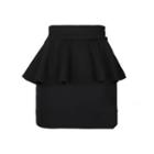 Plain Ruffled Mini Skirt